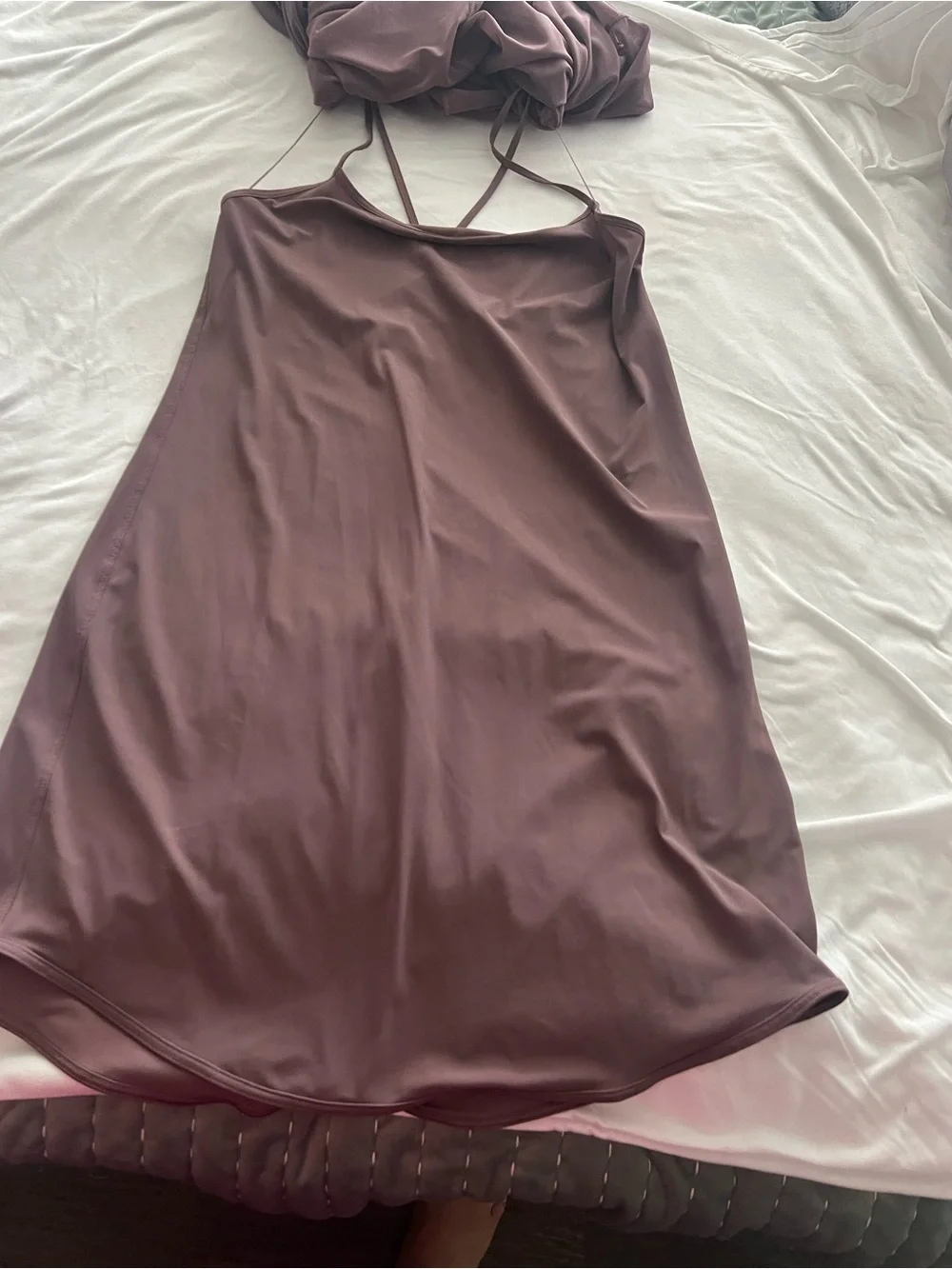 Lululemon sheet Short-Sleeve A-Line Dress in Mauve sports dress or casual wear